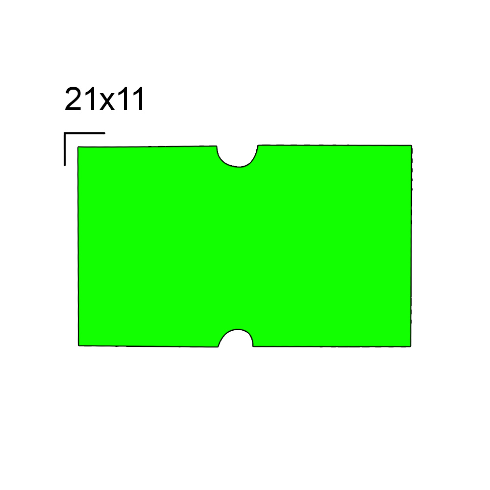 Rolo de Etiqueta para Etiquetadora com 10 Rolos 21x12 mm M-14 Verde