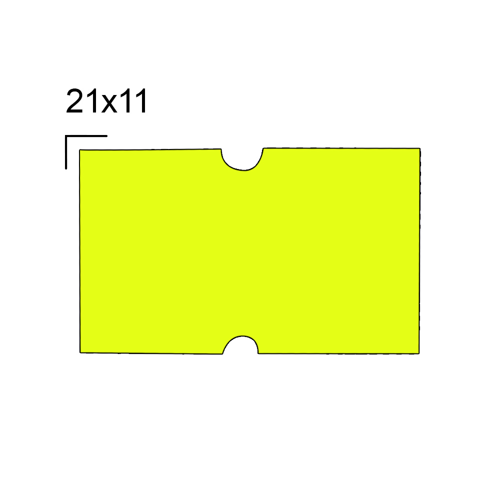 imagem prévia do produto: Rolo de Etiqueta para Etiquetadora com 10 Rolos 21x12 mm M-14 Amarela