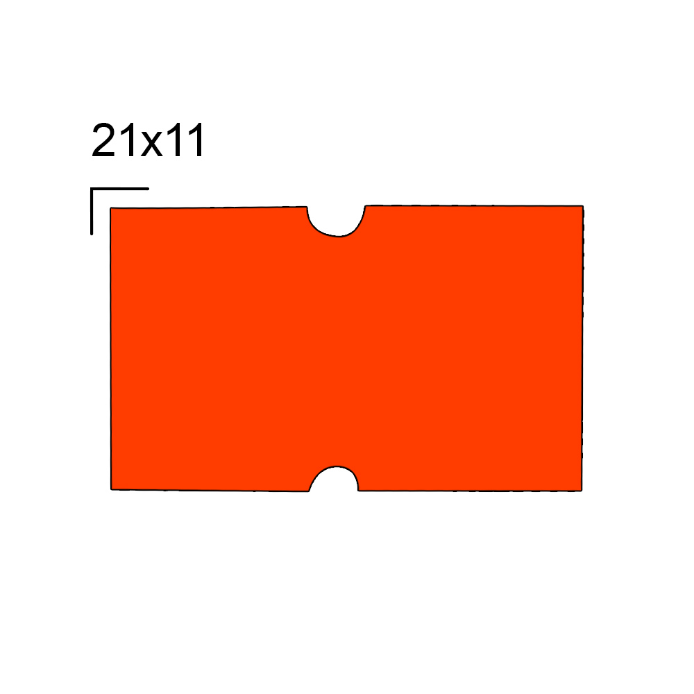 Rolo de Etiqueta para Etiquetadora com 10 Rolos 21x12 mm M-14 Laranja