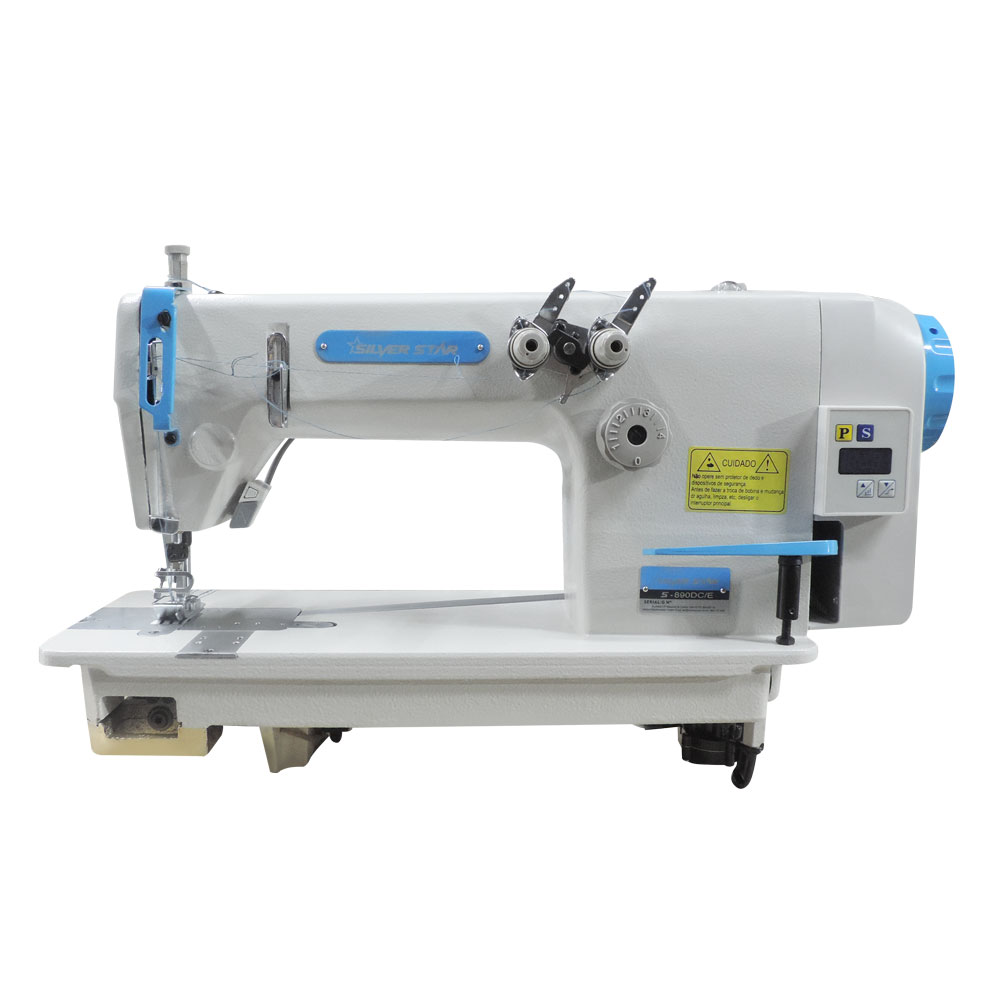 Máquina de Costura Ponto Corrente 2 Agulhas Direct Drive para Ombro S-890 DC/E Silverstar