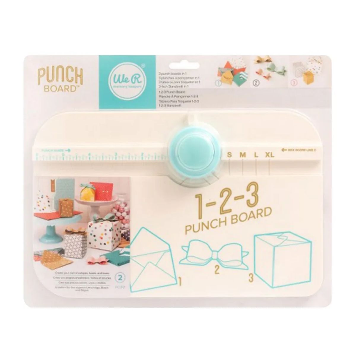 imagem prévia do produto: Placa Punch Board 123 Multi com Furador e Vinco para Envelopes, Caixas e Laços - We R