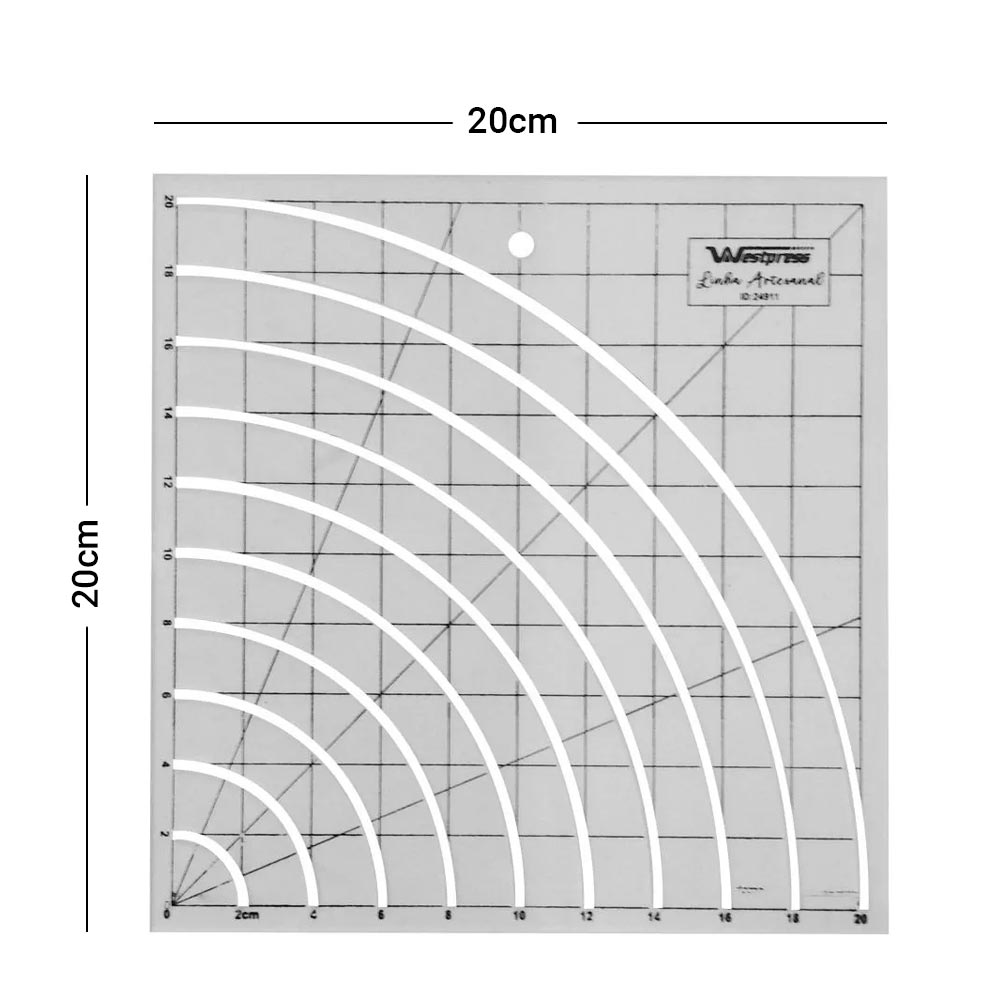 Régua desdren criative circulo 20x20cm