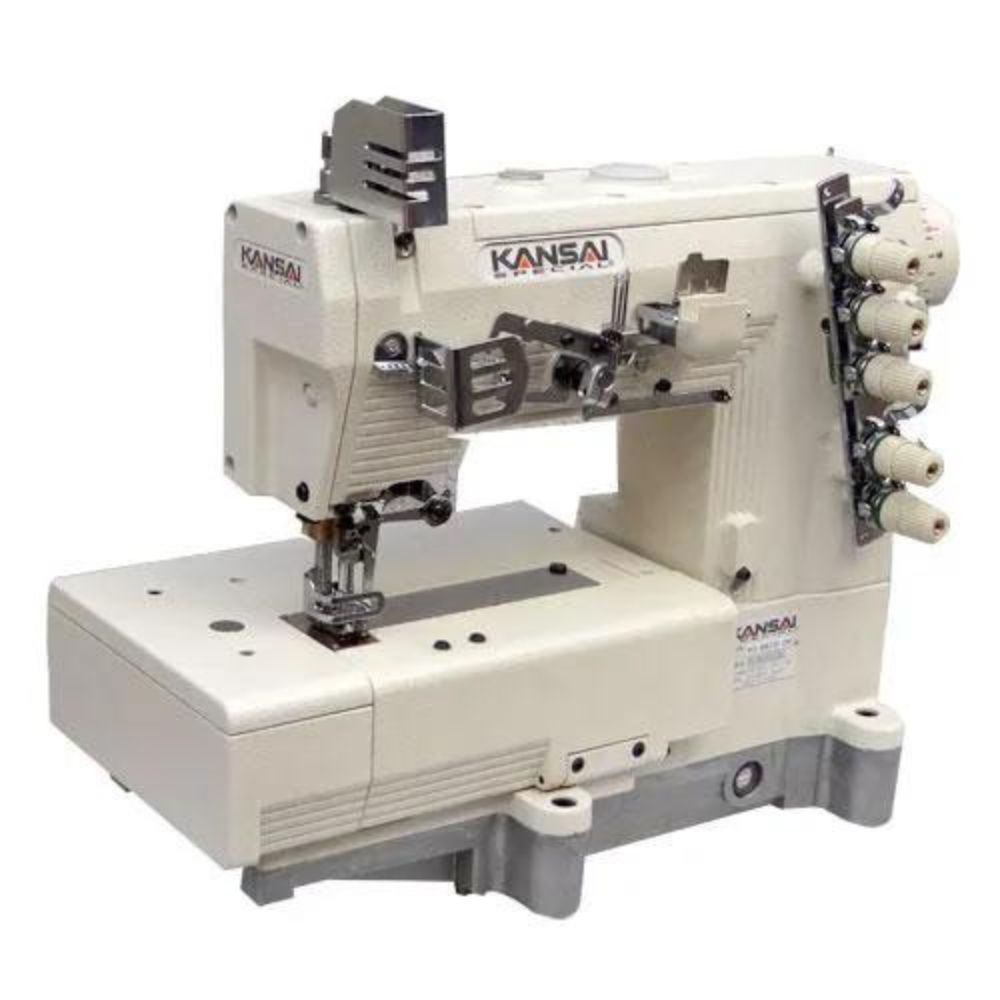 Máquina de Costura Galoneira Base Fechada Industrial KANSAI SPECIAL WX-8803D  3 Agulhas com Trançador Superior e Inferior